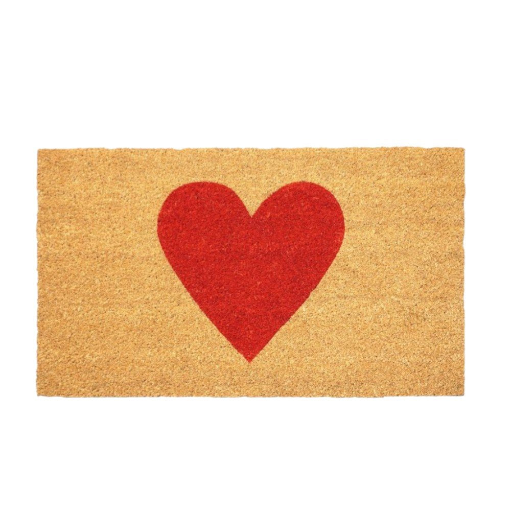 24" X 36" Brown And Red Heart Outdoor Coir Door Mat — view 5
