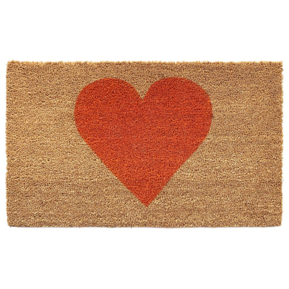 17" X 29" Brown And Orange Heart Outdoor Coir Door Mat — view 8