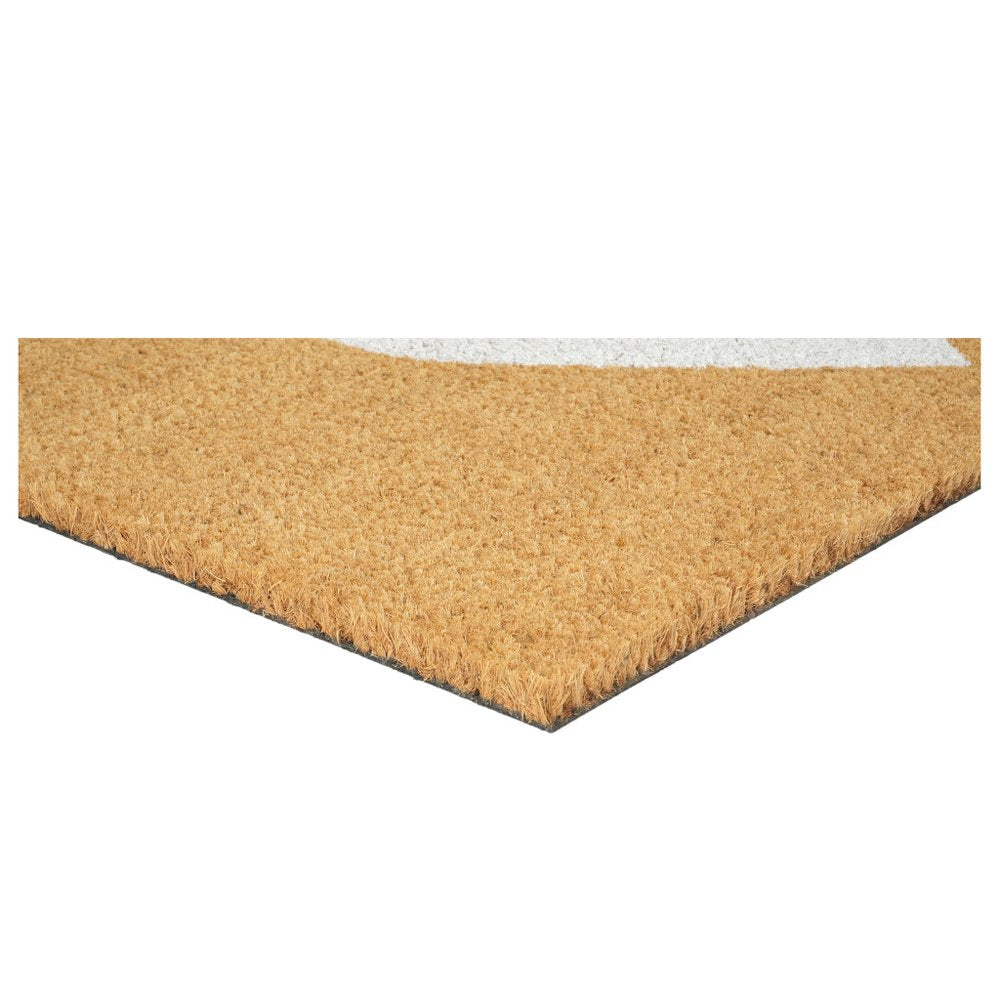 17" X 29" Brown And White Heart Outdoor Coir Door Mat — view 8