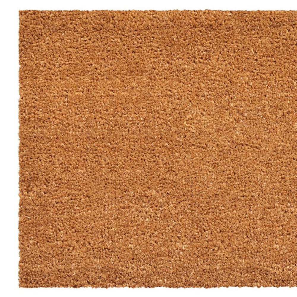 17" X 29" Brown Red And Black XOXO Outdoor Coir Door Mat HomeRoots