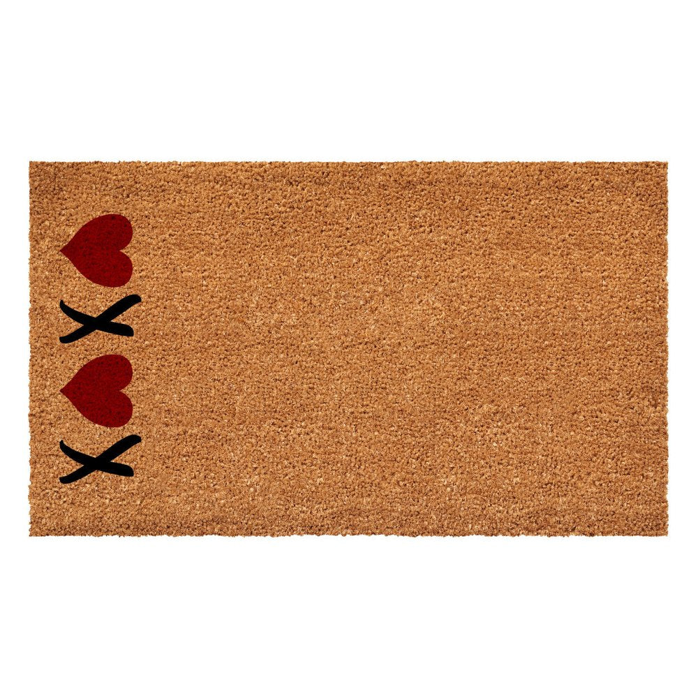 17" X 29" Brown Red And Black XOXO Outdoor Coir Door Mat — view 15