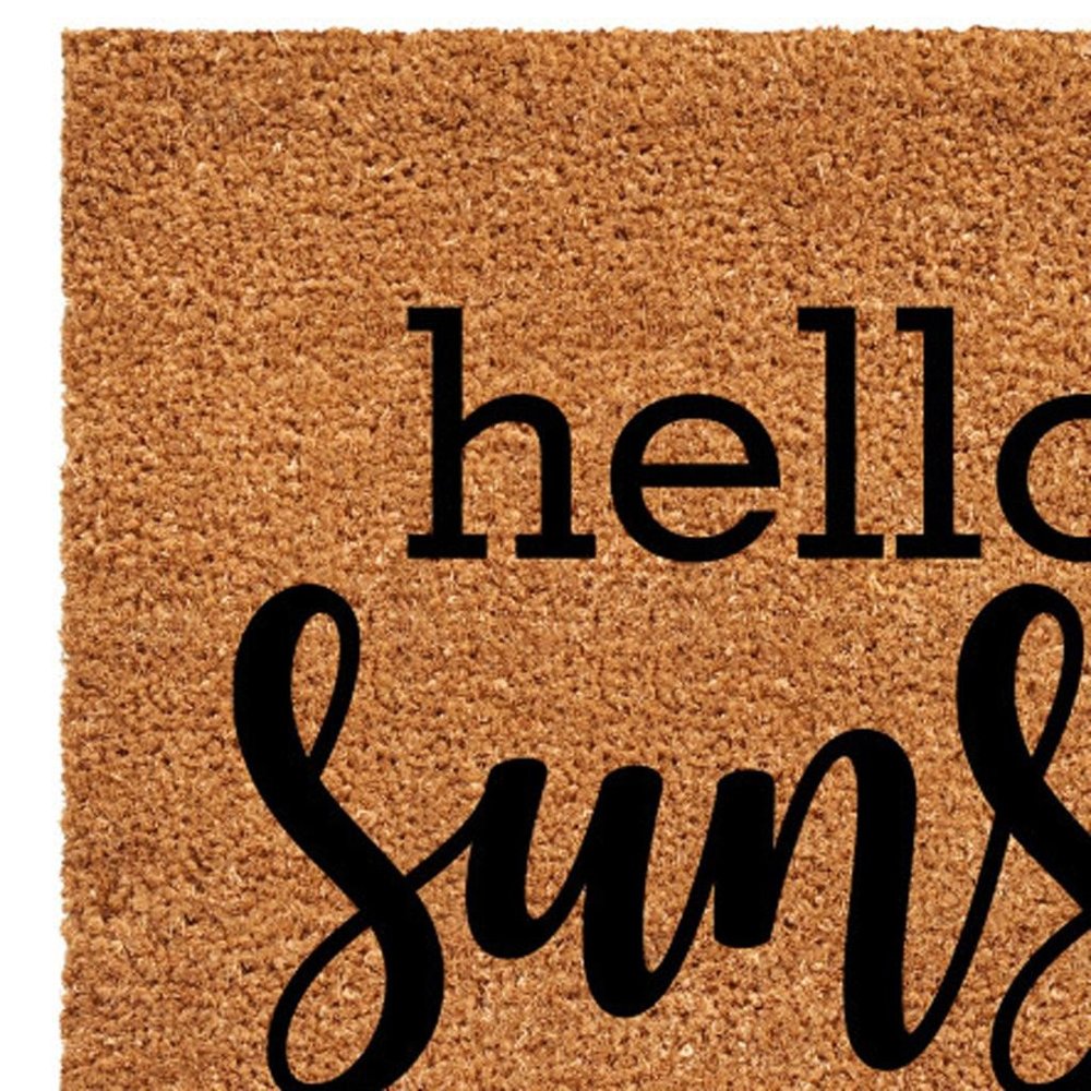 17" X 29" Brown And Black Hello Sunshine Outdoor Coir Door Mat — view 24