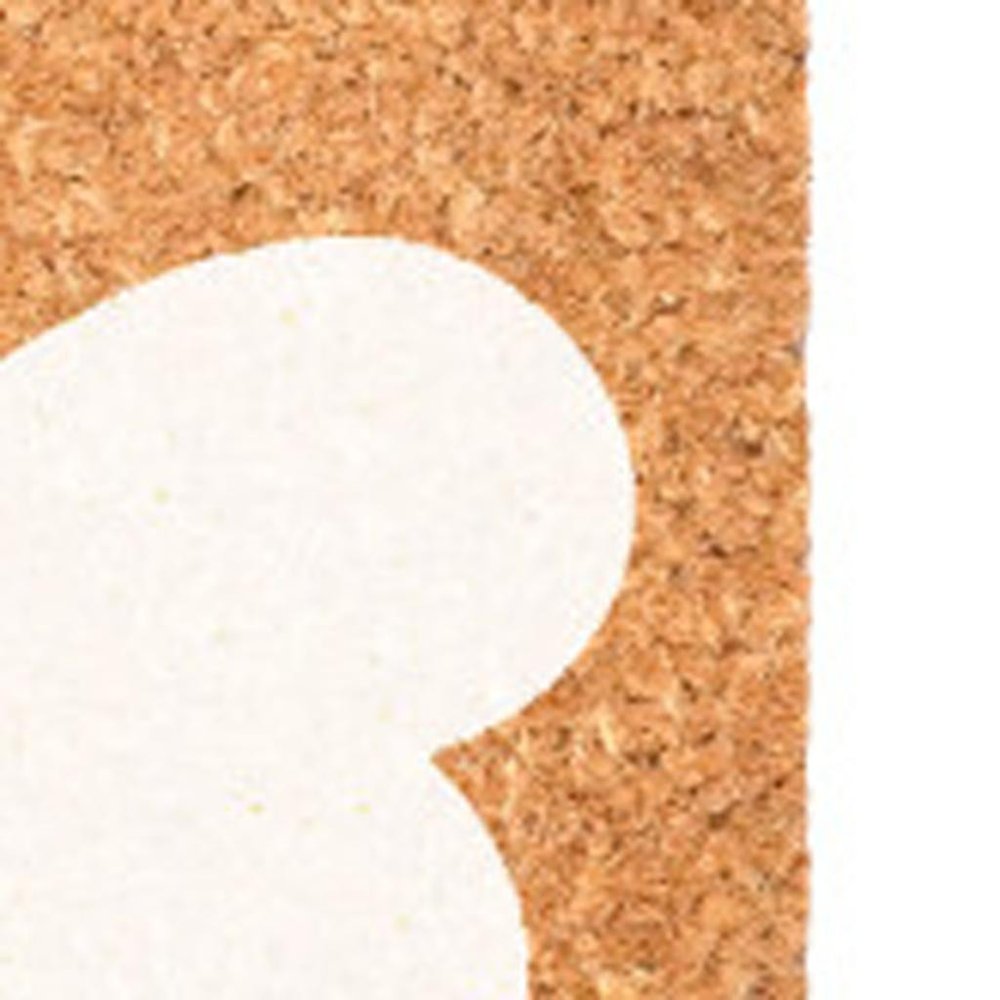 17" X 29" Brown And White Hearts Outdoor Coir Door Mat HomeRoots