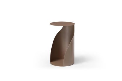 21" Gold Steel Round Pedestal End Table HomeRoots