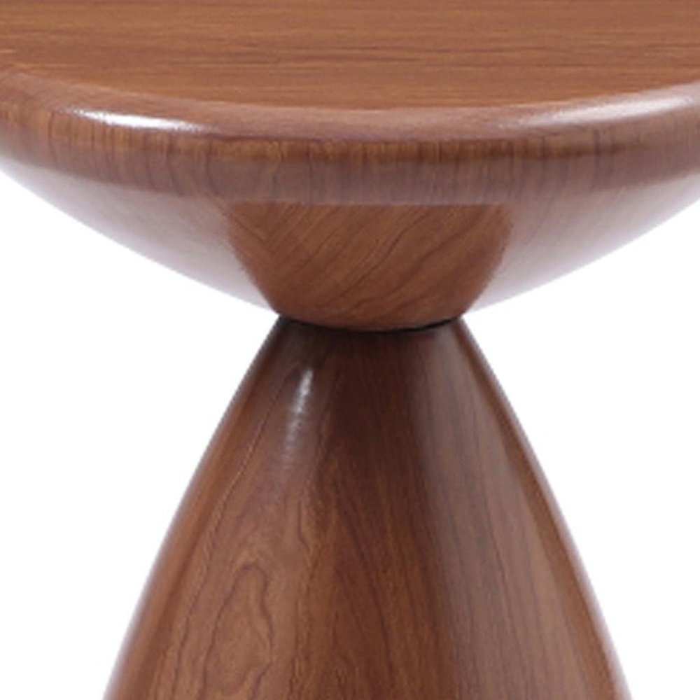 18" Black Steel Cinched High Waist Round Pedestal End Table HomeRoots