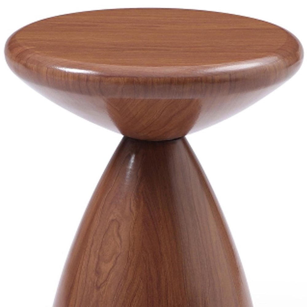 18" Black Steel Cinched High Waist Round Pedestal End Table — view 18