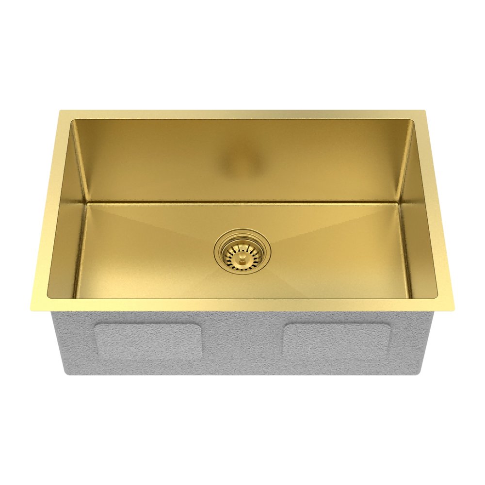 10" X 27" Gold Stainless Steel Undermount Kitchen Sink — view 5