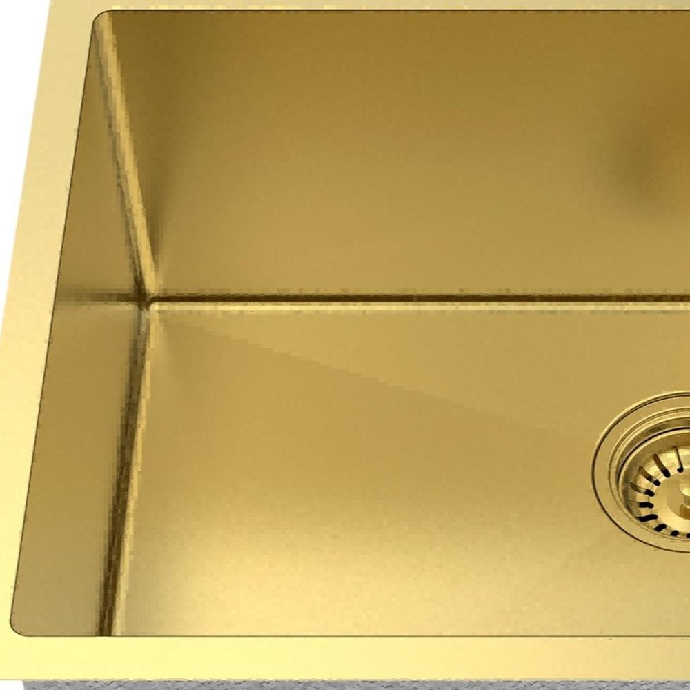 10" X 27" Gold Stainless Steel Undermount Kitchen Sink — view 6