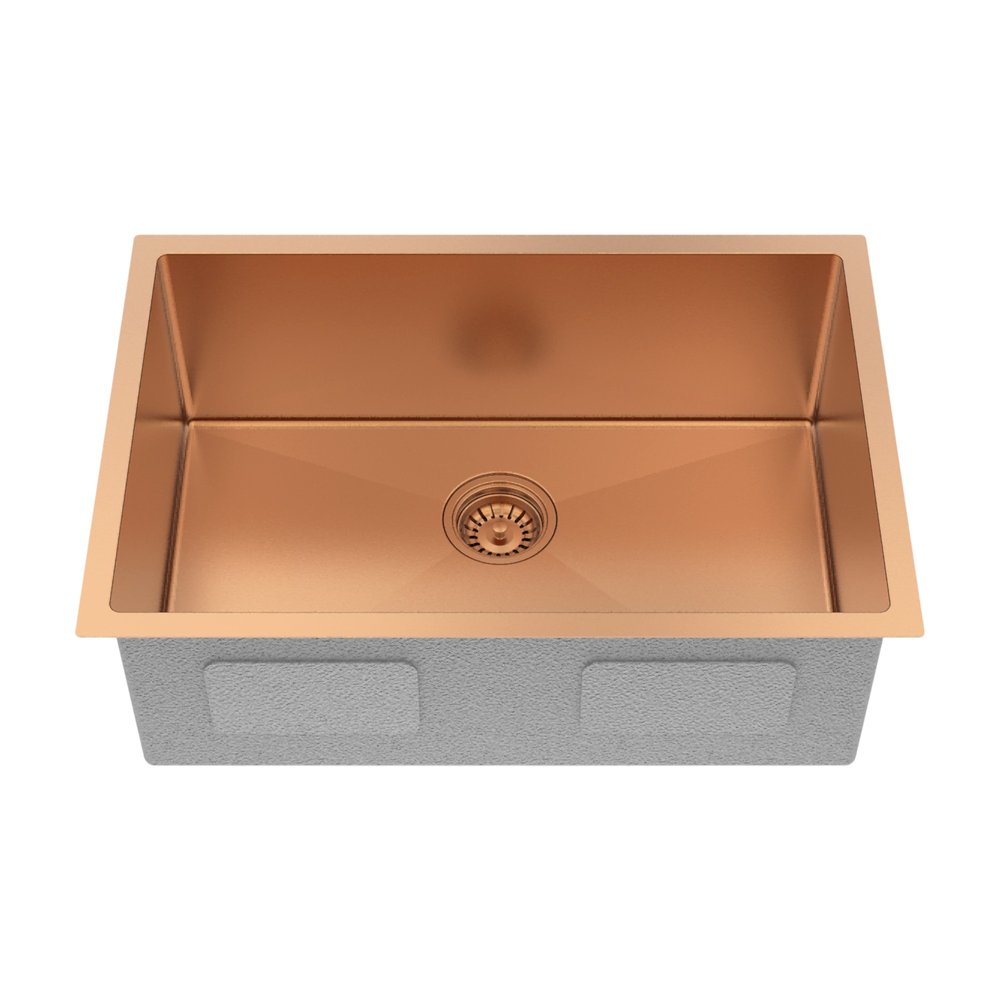 10" X 27" Rose Gold Stainless Steel Undermount Kitchen Sink — view 2