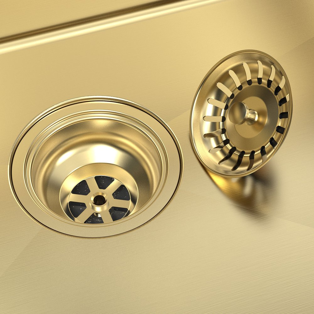 10" X 33" Gold Stainless Steel Undermount Kitchen Sink — view 1