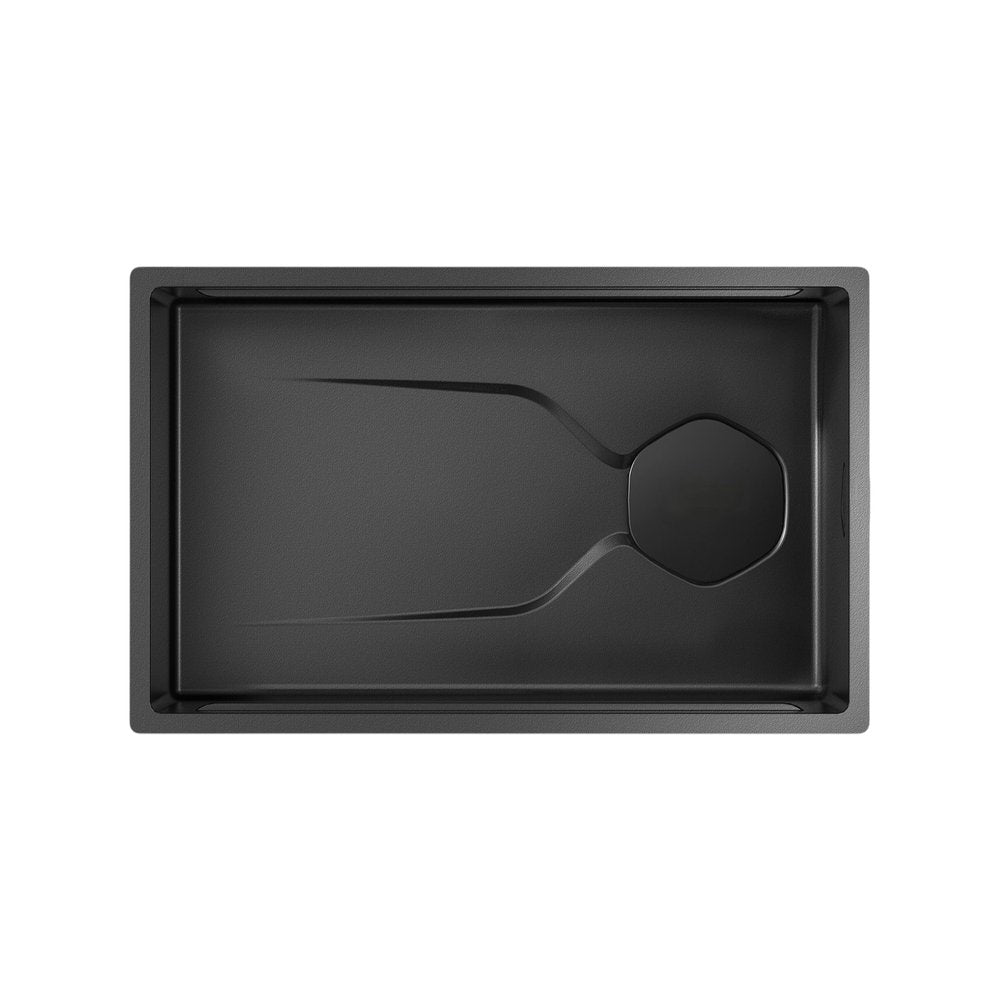 9" X 30" Black Stainless Steel Undermount Kitchen Sink — view 5