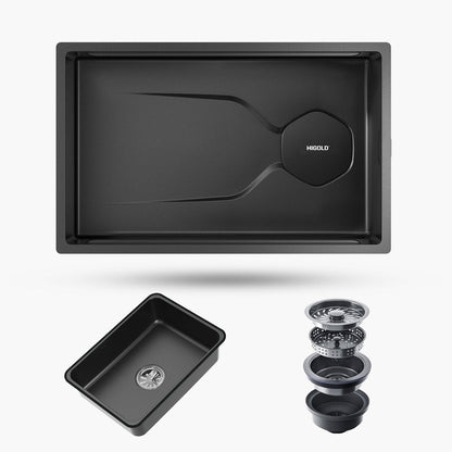 9" X 30" Black Stainless Steel Undermount Kitchen Sink