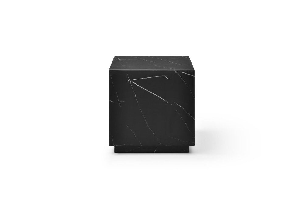 20" Black Marble Square Block End Table HomeRoots