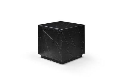 20" Black Marble Square Block End Table HomeRoots