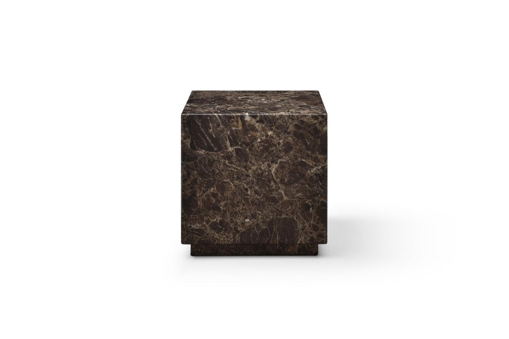 20" Black Marble Square Block End Table HomeRoots