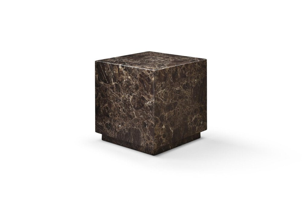 20" Black Marble Square Block End Table HomeRoots