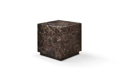 20" Black Marble Square Block End Table HomeRoots