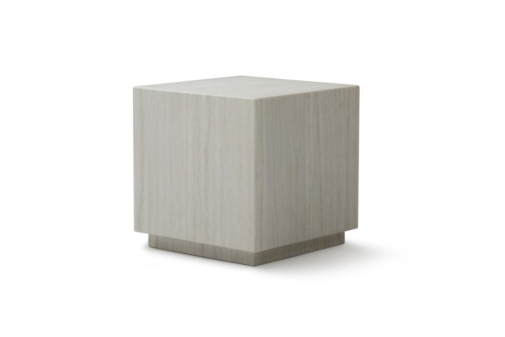 20" Black Marble Square Block End Table HomeRoots