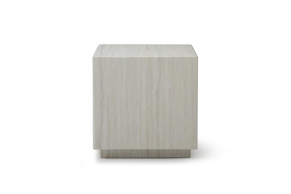 20" Black Marble Square Block End Table HomeRoots