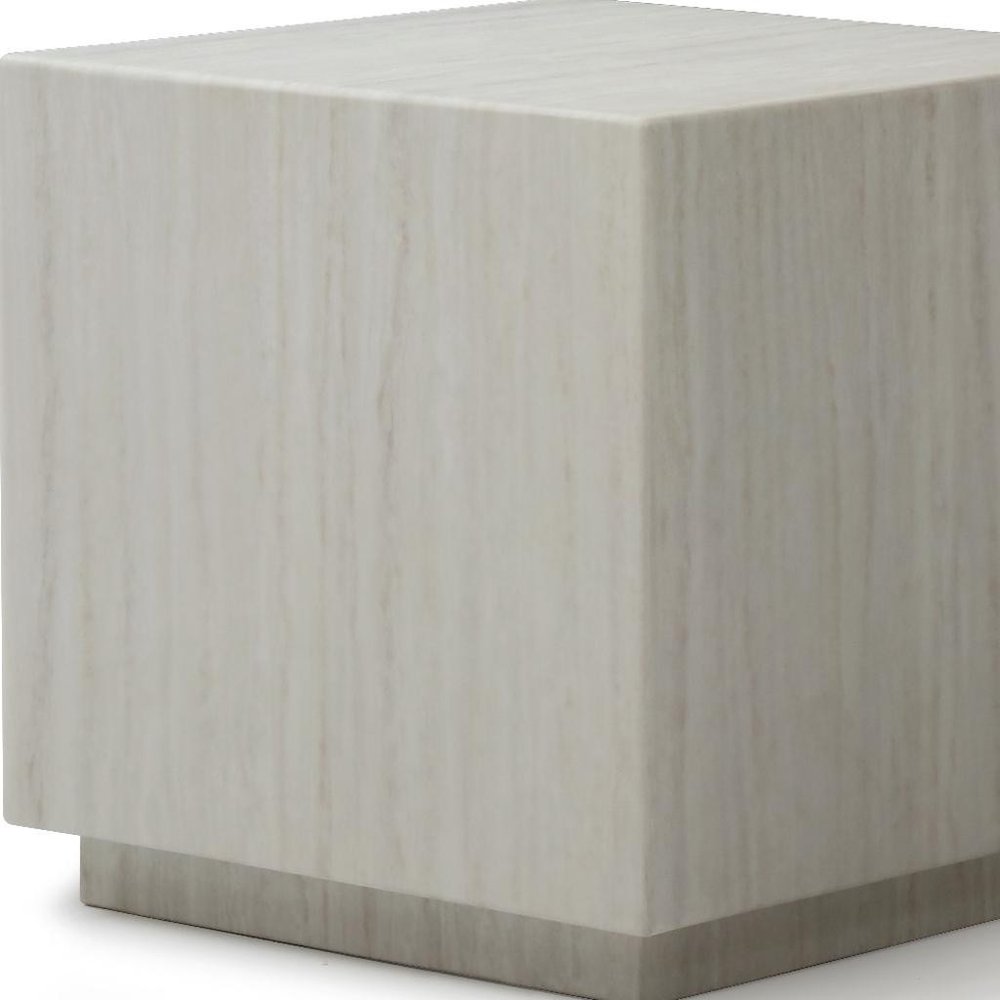20" Black Marble Square Block End Table — view 13
