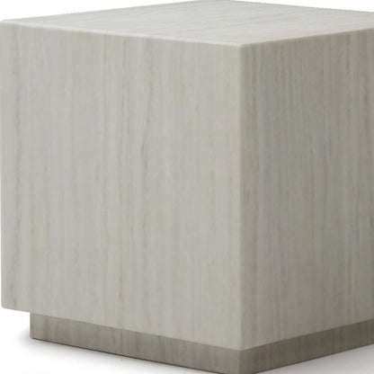 20" Black Marble Square Block End Table HomeRoots