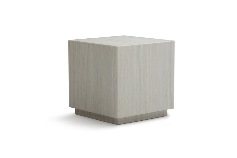20" Black Marble Square Block End Table — view 11