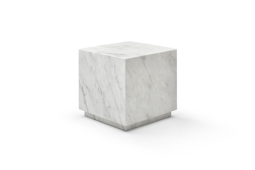 20" Black Marble Square Block End Table HomeRoots