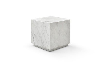 20" Black Marble Square Block End Table HomeRoots