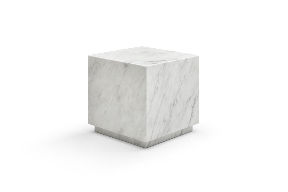 20" Black Marble Square Block End Table HomeRoots