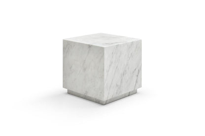 20" Black Marble Square Block End Table HomeRoots