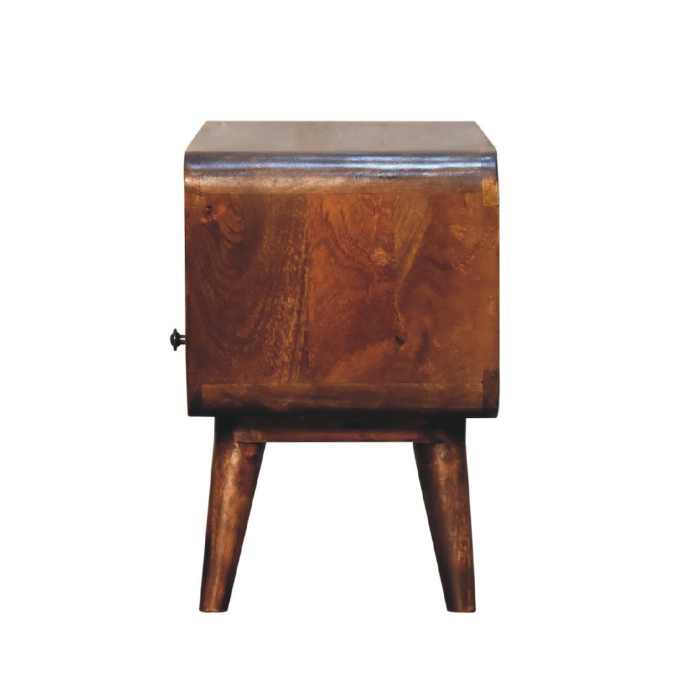 24" Brown Solid Wood Fireplace TV Stand — view 8