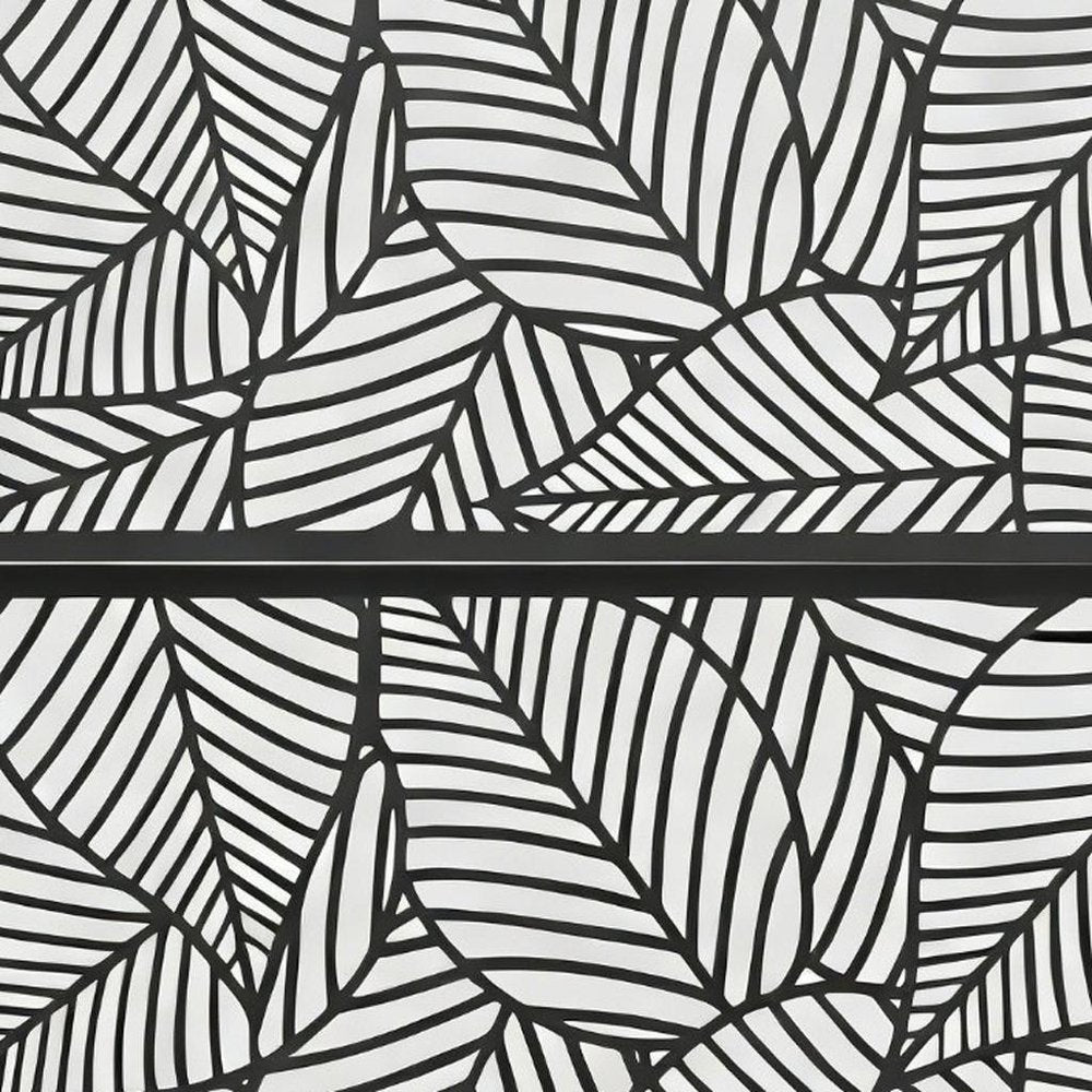 72" Black Argyle Steel Three Panel Outdoor Privacy Screen — view 2