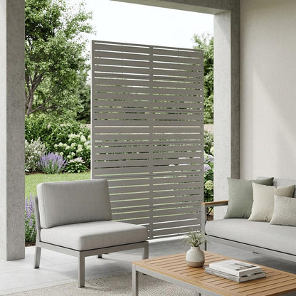72" Gray Argyle Steel Six Panel Outdoor Privacy Screen HomeRoots