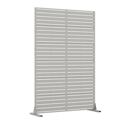 72" Gray Argyle Steel Six Panel Outdoor Privacy Screen HomeRoots
