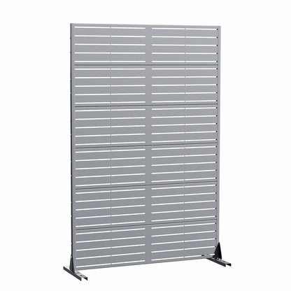 72" Gray Argyle Steel Six Panel Outdoor Privacy Screen HomeRoots