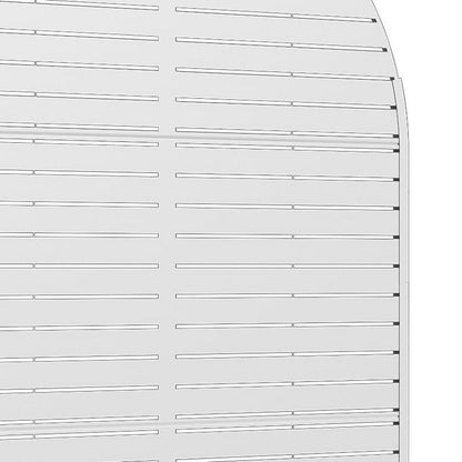 72" White Argyle Steel Three Panel Outdoor Privacy Screen HomeRoots