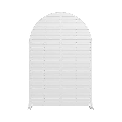 72" White Argyle Steel Three Panel Outdoor Privacy Screen HomeRoots