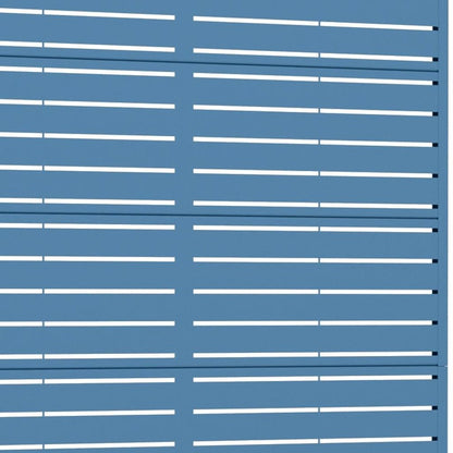 72" Blue Argyle Steel Six Panel Outdoor Privacy Screen HomeRoots
