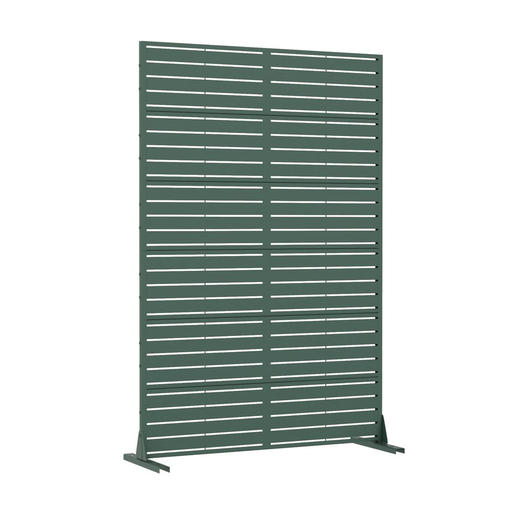 72" Green Argyle Steel Six Panel Outdoor Privacy Screen HomeRoots