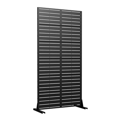 72" Black Argyle Steel Six Panel Outdoor Privacy Screen HomeRoots
