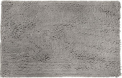 19" X 30" Gray Indoor Outdoor Chenille Door Mat