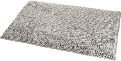 19" X 30" Gray Indoor Outdoor Chenille Door Mat