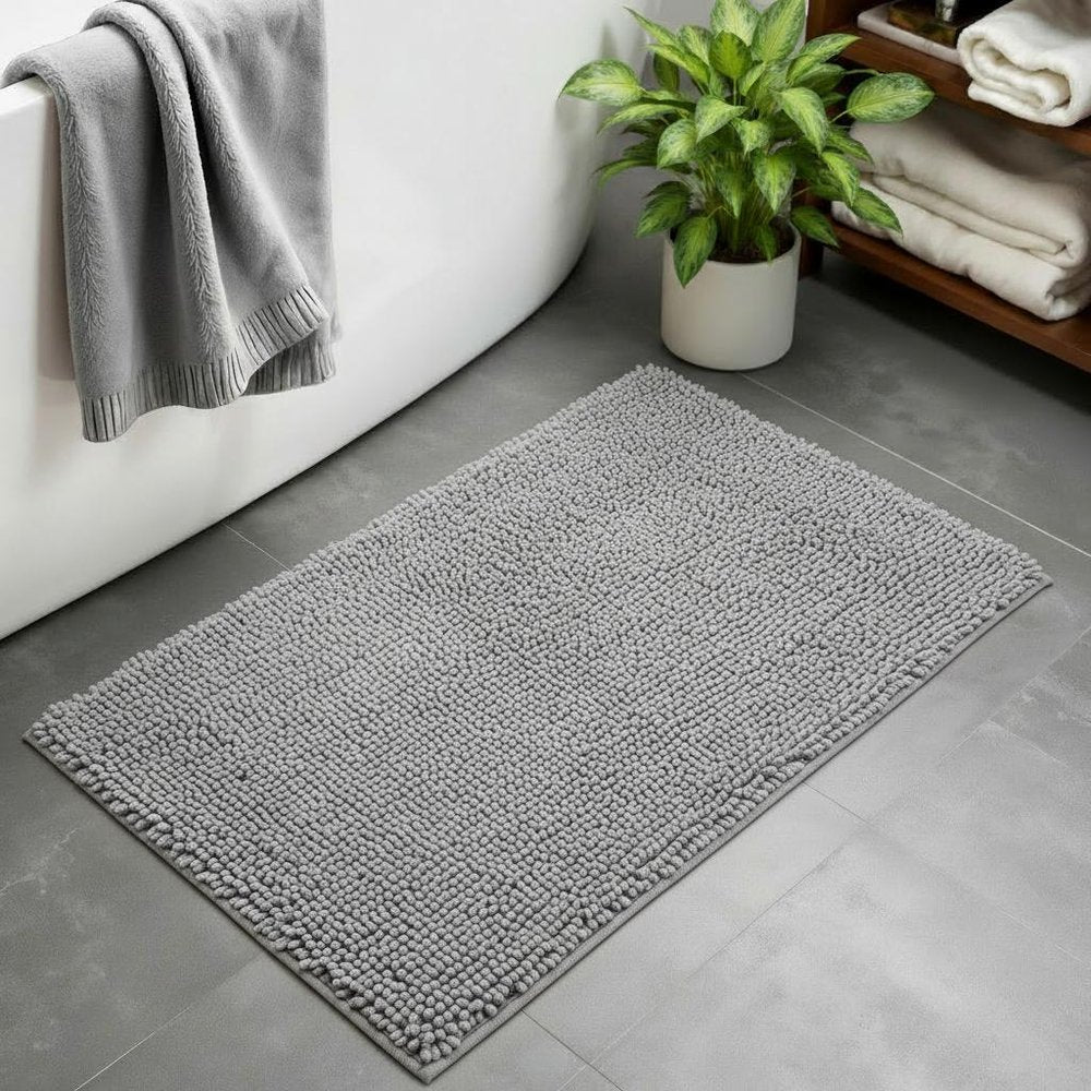 19" X 30" Gray Indoor Outdoor Chenille Door Mat — view 6