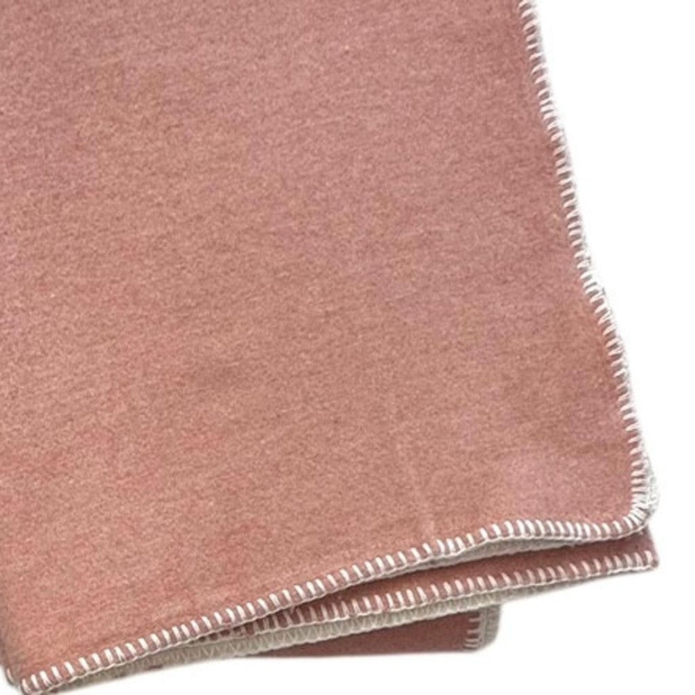 51" X 67" Pink And Cream Cotton Blend Plush Throw Blanket — view 3