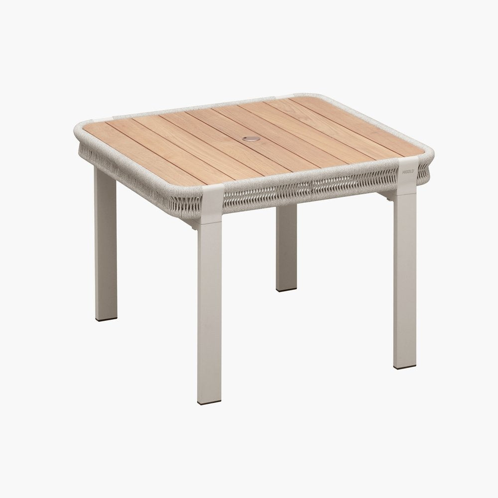 Five Piece Light Brown and Beige Square Solid Wood Dining Set with Four Chairs HomeRoots