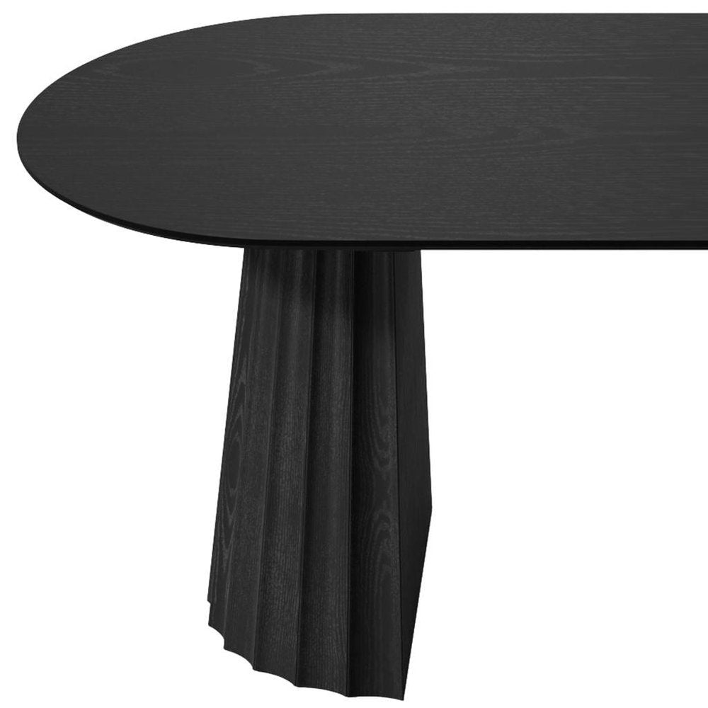 79" Natural Wood Double Pedestal Base Oval Dining Table — view 8