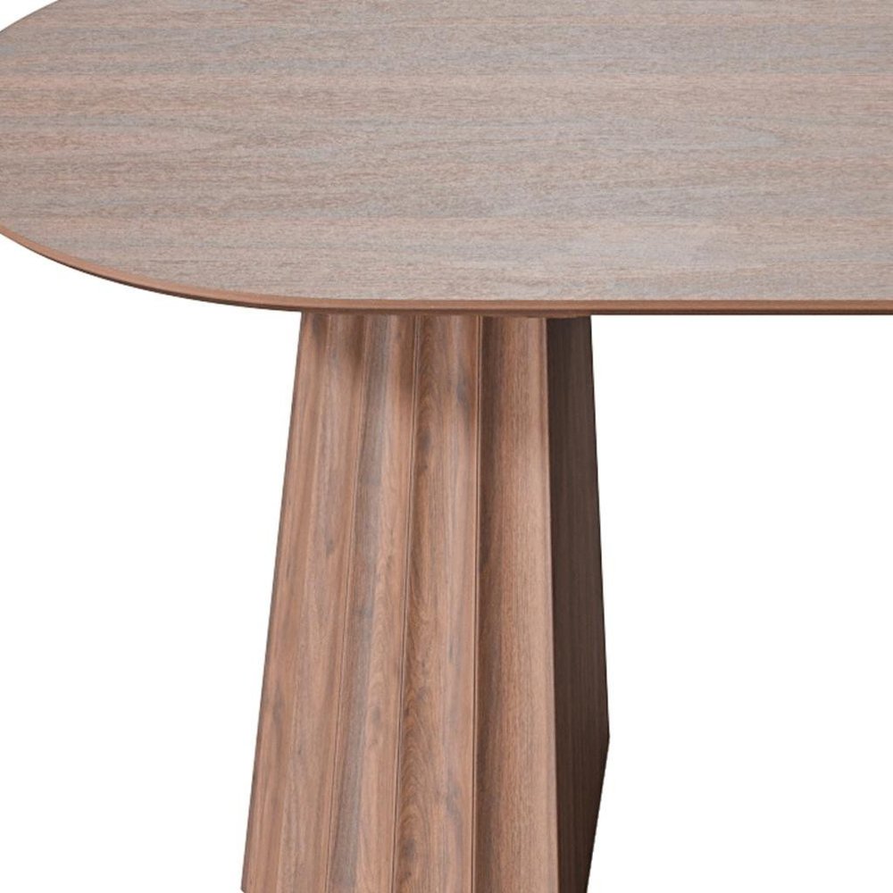 79" Natural Wood Double Pedestal Base Oval Dining Table HomeRoots