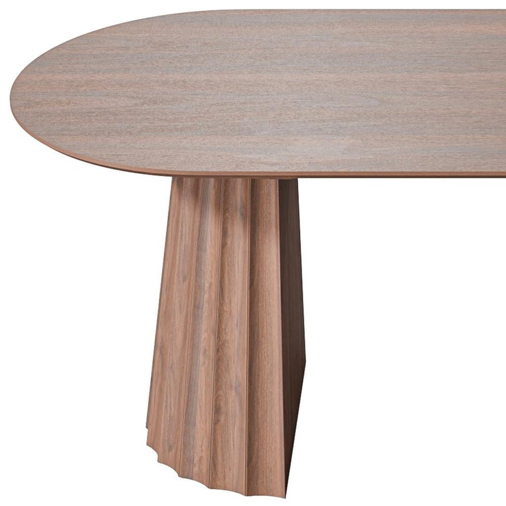 79" Natural Wood Double Pedestal Base Oval Dining Table — view 12