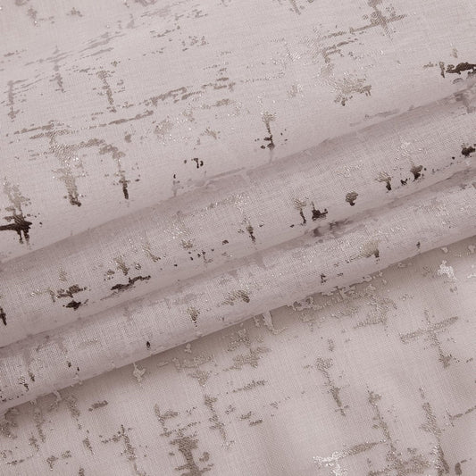 72" Blush And Silver Abstract Shower Curtain