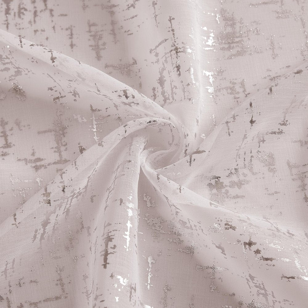 72" Blush And Silver Abstract Shower Curtain